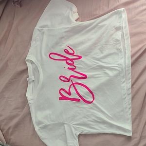 Bride Tshirt crop top